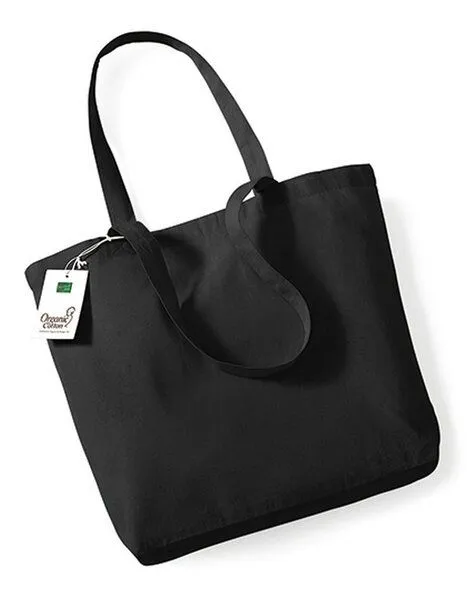 Westford Mill Westford Mill Organic Cotton Shopper, Schwarz, – Produktbild 1 von 2