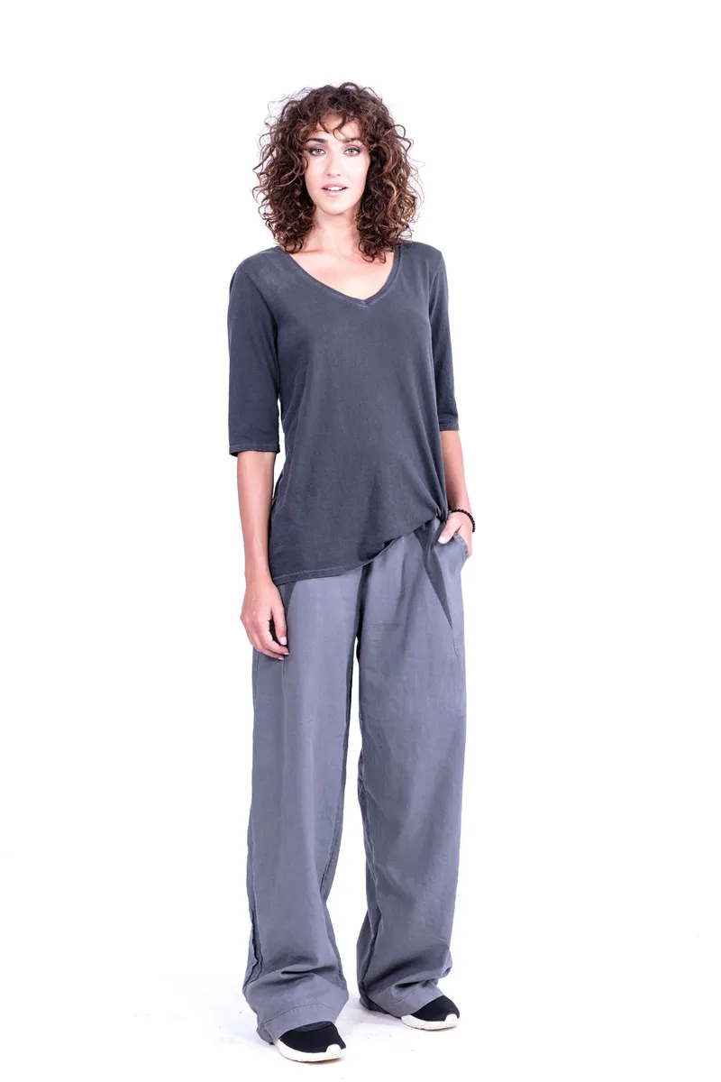RAVENS VIEW IBIZA RAVENS VIEW IBIZA Damen vegan Hose Lima Anthrazitgrau, Grau, – Produktbild 2 von 2