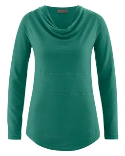HempAge Hempage Damen vegan Langarm Top In Dschungelgrün – Produktbild 1 von 1