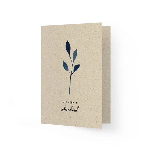 matabooks® matabooks® A6 Trauerkarte aus nachhaltigem Graspapier, Abschied, – Produktbild 1 von 4