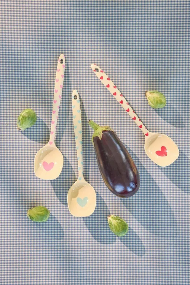 RICE RICE Kochlöffel Rice Melamin Kochlöffel 3er-SET - Herz Print, Bunt, – Produktbild 2 von 2