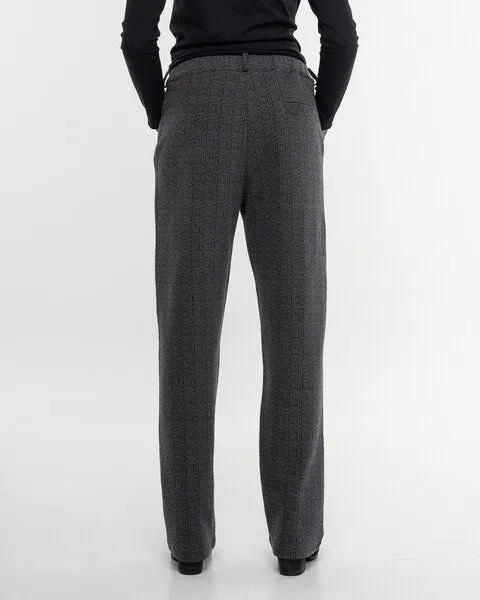 Alma & Lovis Alma & Lovis Edle Hose in Karo-Melange aus feiner Bio-Baumwolle | Karo Hose, Anthra (grau), – Produktbild 4 von 4