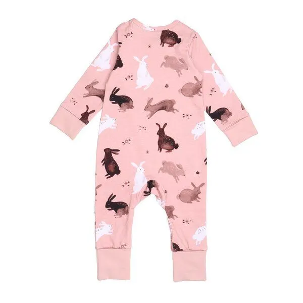 Walkiddy Baby Strampler Rosa GOTS-zertifiziert aus Bio-Baumwolle, langarm mit Füßen – Walkiddy, weich, hautfreundlich & pflegeleicht – Produktbild 2 von 2