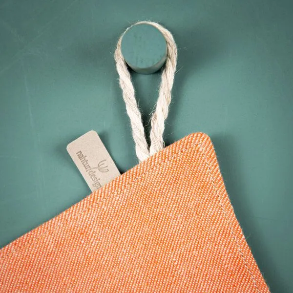 nahtur-design nahtur-design Putzlappen 2-lagig aus Bioleinen und Baumwolle, Orange, – Produktbild 1 von 4