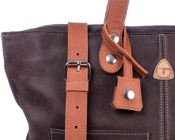 Ritagli di G Ritagli di G Token-Halter PENNY aus recyceltem Leder für Taschen 100% Made in Italy, Hellbraun, – Produktbild 4 von 4