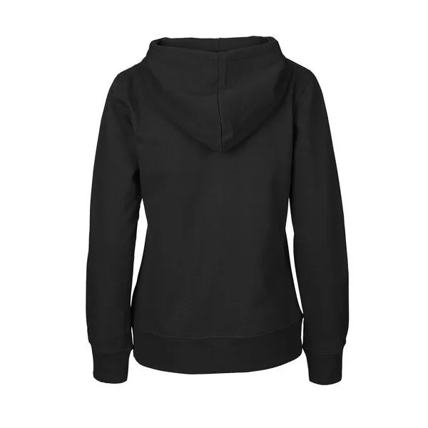 HANDGEDRUCKT HANDGEDRUCKT "Kosmokind" Frauen Zip Hoody Neutral, Black, – Produktbild 3 von 4