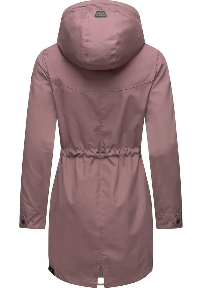 ragwear ragwear Parka Canny stylische Übergangsjacke mit großer Kapuze, Lila, – Produktbild 3 von 3