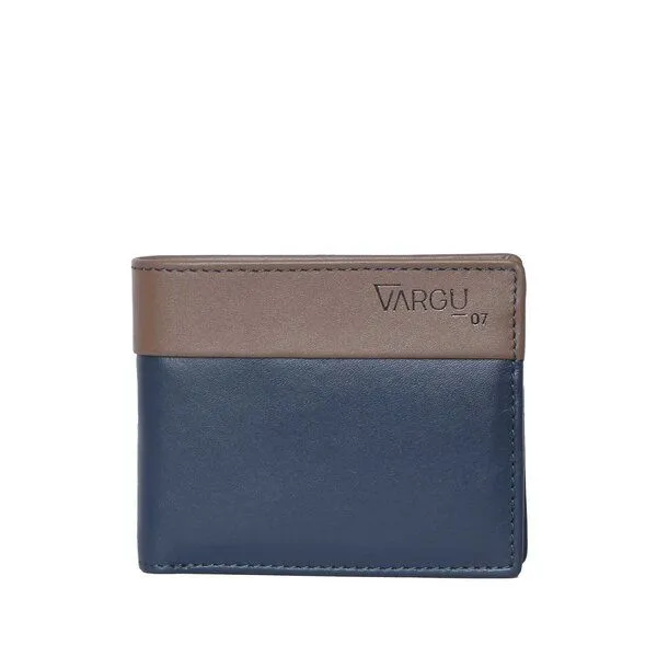 Vargu Vargu Echtleder Geldbörse HEYK 1-A, Navy - taupe, – Produktbild 1 von 4