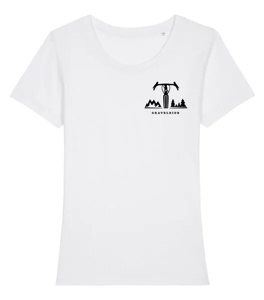 päfjes päfjes Gravelride - Gravel Brust - Fair Wear Frauen T-Shirt - White – Produktbild 4 von 4
