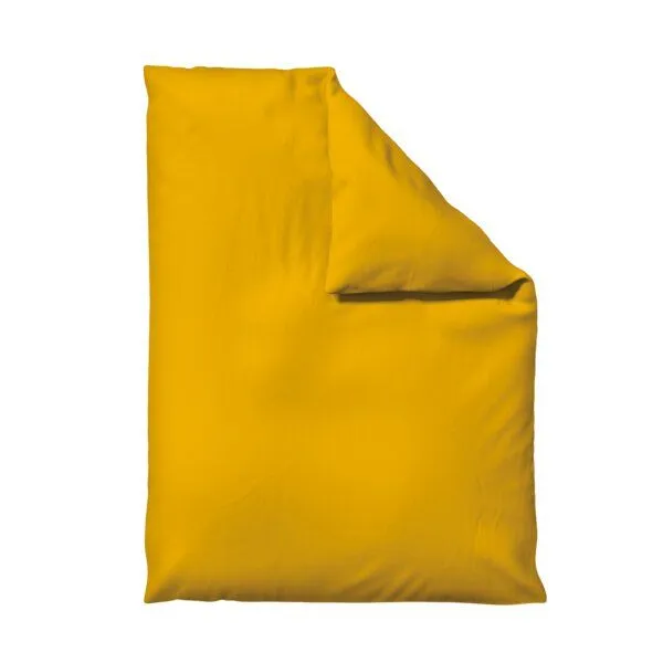 Schlafgut Schlafgut Bettdeckenbezug Knitted Jersey - 95% Biobaumwolle, 5% Elasthan - uni, Yellow deep, – Produktbild 1 von 4