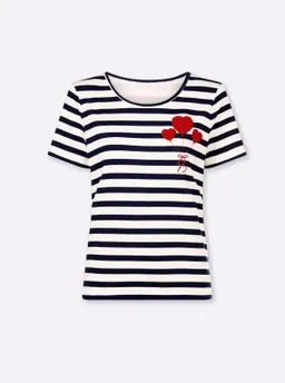 heine Shirt marine-ecru-geringelt – Produktbild 1 von 1