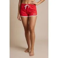 THE FACE OF ELEMENTS The Face of Elements Statement - Fitted Sweatpant Shorts aus 100% Bio-Baumwolle, Signal red (rot), – Produktbild 1 von 1
