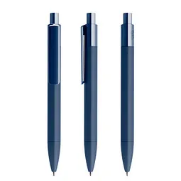 prodir prodir® Druckkugelschreiber DS4 Soft Touch PRR Push, blaue Mine, dunkelblau – Produktbild 1 von 1