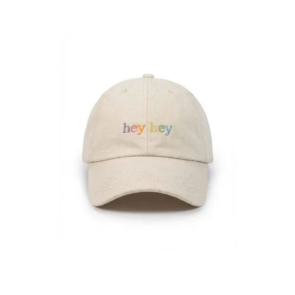 hey hey studios hey hey studios Unisex Cap „Rainbow 2.0“ natur aus Bio-Baumwolle, Natur, – Produktbild 1 von 3