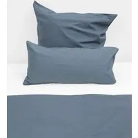 erlich textil erlich textil Michel Kopfkissenbezug aus Bio-Baumwolle, Leinen Mix, made in Europe, Taubenblau, – Produktbild 1 von 3