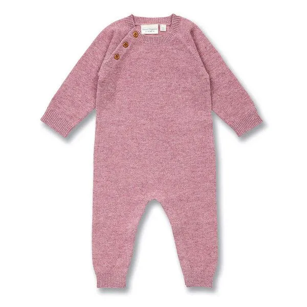 Sense Organics Sense Organics Baby Strampler aus Merinowolle, Modell ESKE, Mauve melange, – Produktbild 1 von 4