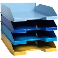 Exacompta Exacompta Briefablage 'BEE BLUE Combo-Midi' mit 4 Fächern, aus Recylingkunststoff – Produktbild 1 von 1