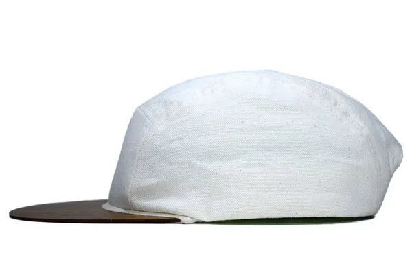 Lou-i Lou-i Canvas Cap weiß mit edlem Holzschirm - Made in Germany - Sehr bequem – Produktbild 2 von 4