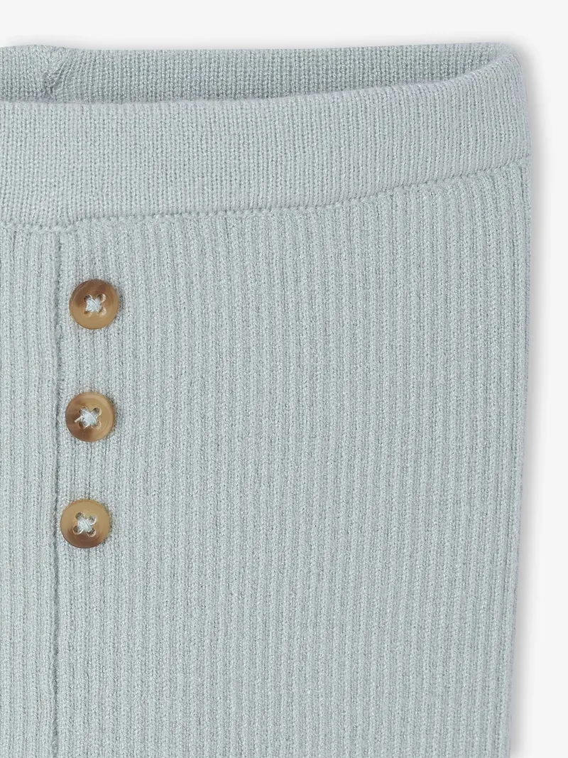Vertbaudet Mitwachsende Baby Strickleggings, Aqua, – Produktbild 2 von 2