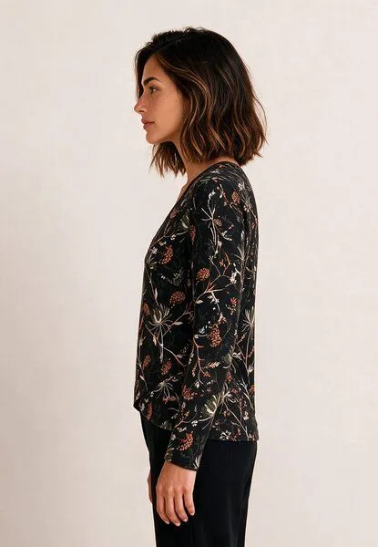 LANA Organic LANA Organic Wickelshirt, Modell Lisa, Ophelia schwarz - pepper, – Produktbild 4 von 4