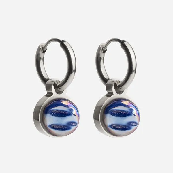 ALEXASCHA ALEXASCHA Silber Creolen mit Anhänger | Mix & Match, Nachtblau, – Produktbild 1 von 4