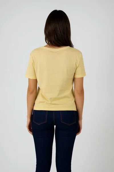 TORLAND TORLAND Damen T-Shirt SERENA, Gelb (butter), – Produktbild 3 von 3