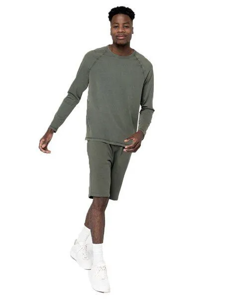 YTWOO YTWOO GreenStyle Herren Raglan-Shirt: Longsleeve aus Bio-Baumwolle, Khaki, – Produktbild 2 von 4