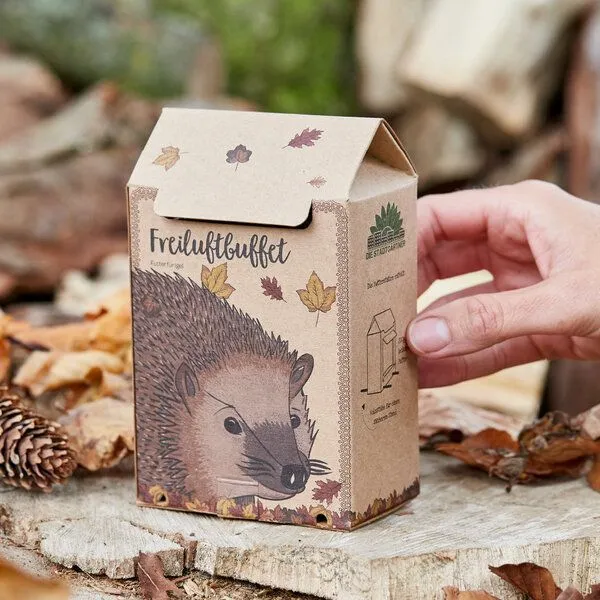 Die Stadtgärtner Die Stadtgärtner Futterstelle für Igel I Wetterfeste Futterstation aus Naturkarton – Produktbild 2 von 2