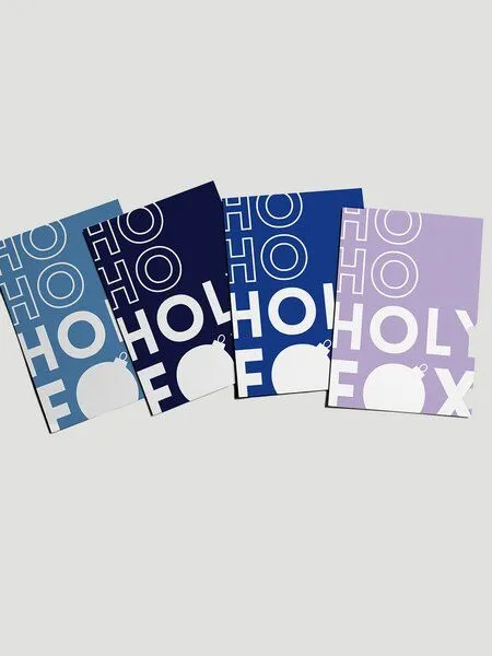 VEROIKON VEROIKON Weihnachts-Postkarten-Set Holy Fox, Blauzeit, – Produktbild 1 von 2