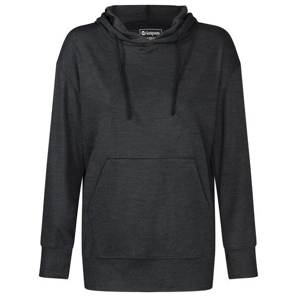 Kaipara - Merino Sportswear Kaipara - Merino Sportswear URBAN Merino Hoody Damen 270, Black-melange, – Produktbild 1 von 2