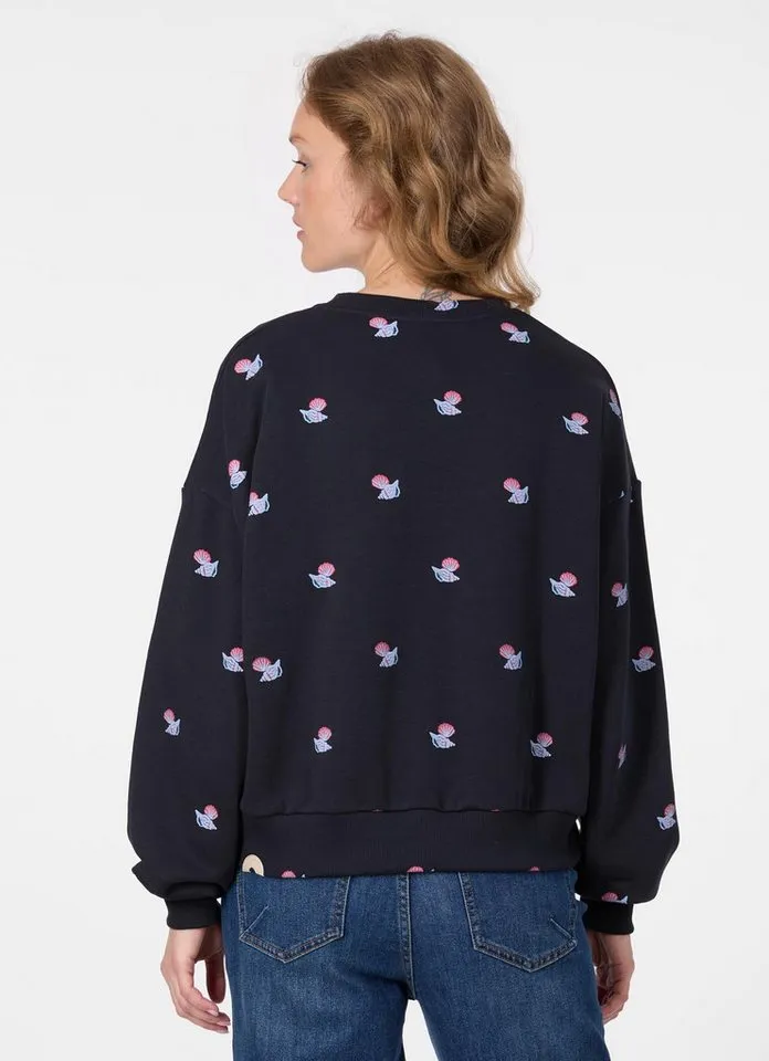 ragwear ragwear Sweatshirt WUSS SHELLS Elastische Baumwollmischung und softem Finish mit Muschel-Print, Blau, – Produktbild 2 von 2