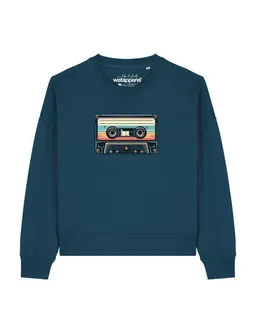 watapparel watapparel Sweatshirt Frauen Retro Kassette – Produktbild 1 von 1