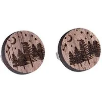 BeWooden BeWooden Holzohrringe Wood – handgefertigter, nachhaltiger Schmuck mit Waldmotiv – Produktbild 1 von 1