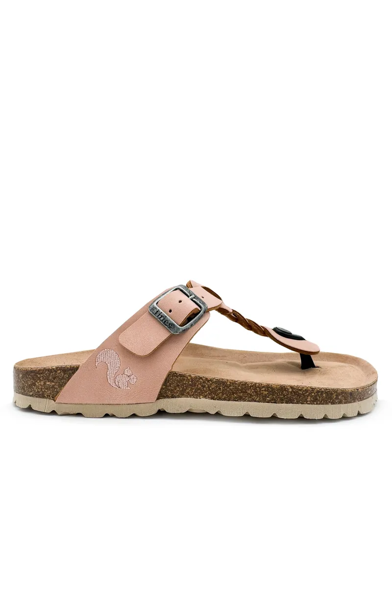 thies thies Damen vegan Sandalen Zehensteg Zopf Blassrosa, Hell-pink, – Produktbild 1 von 2