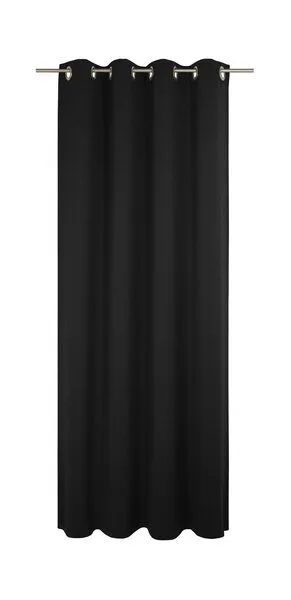 Nature by Adam Nature by Adam Vorhang aus 100% Bio-Baumwolle - Made in Germany - Uni Collection, Tiefschwarz, – Produktbild 3 von 7