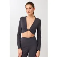mandala MANDALA Damen vegan Top Support Longsleeve Onyx – Produktbild 1 von 1