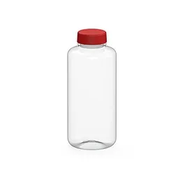elasto elasto Trinkflasche Refresh, 1 l, RENEW, transparent/standard-rot, Rot / transparent, – Produktbild 1 von 1