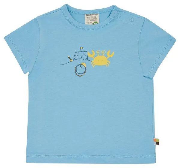 loud + proud loud + proud Babys & Kinder T-Shirt Druck, GOTS-zertifiziert, Air(blau), – Produktbild 3 von 8