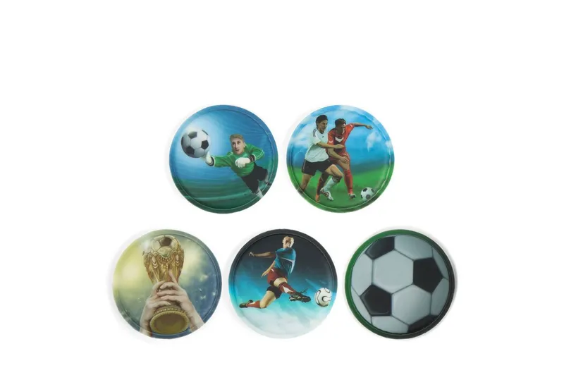 Ergobag Ergobag Schulranzen-Patch Ergobag Kletties-Set Fußball 2 Zubehör ERG-KLE-003-017, Grau|schwarz, – Produktbild 1 von 1