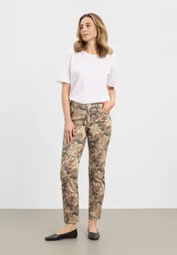 LAURIE LAURIE Damen vegan Hose Kelly Regular Sl Pflaume Botany-Print – Produktbild 1 von 1