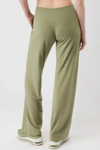 mandala Mandala Wide Leg Workout Pants, Mossy bark (grün), – Produktbild 2 von 4