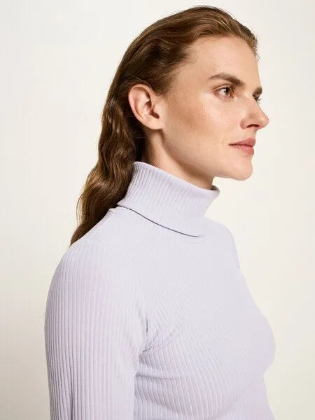 LANIUS LANIUS Rollkragenshirt aus Bio-Baumwolle, Lupine, – Produktbild 4 von 4