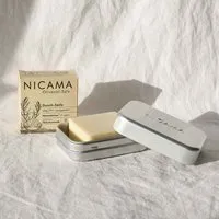NICAMA NICAMA Plastikfreies Seifen-Set: Seife + Seifendose mit Abtropfschale – Produktbild 1 von 1