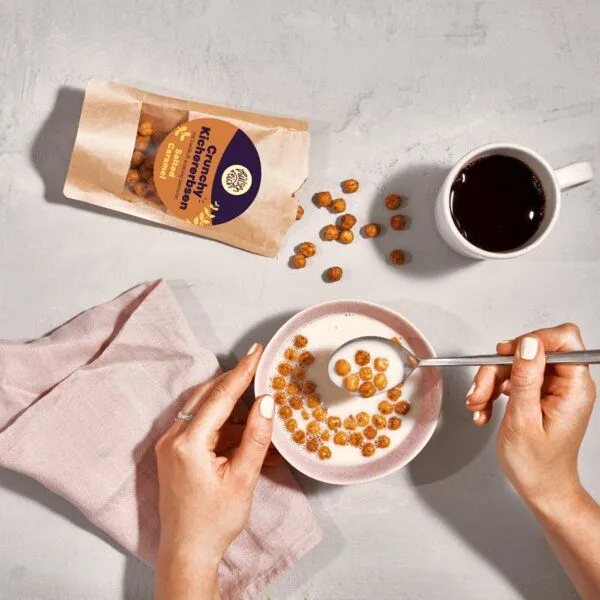 Hülsenreich Bio Crunchy Kichererbsen Salted Caramel – Produktbild 4 von 4
