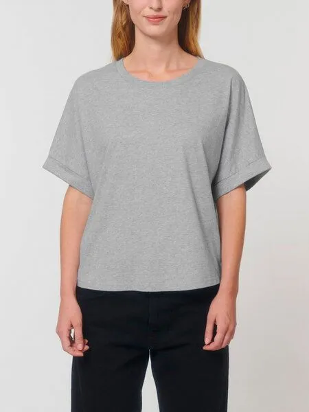 Human Family Human Family Oversize Damen T-Shirt "Slack", Grau-meliert, – Produktbild 2 von 4