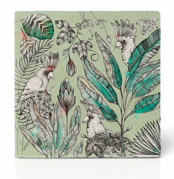 LIGARTI Fliesenuntersetzer 6er-Set »Jungle Me All« von LIGARTI | Design Untersetzer | Natursteinfliese – Produktbild 4 von 4