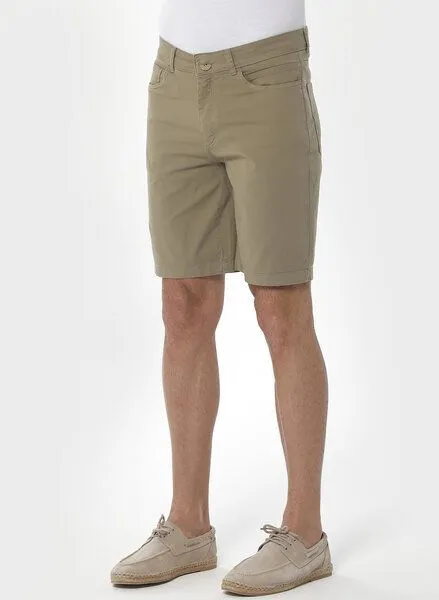 ORGANICATION ORGANICATION Five-Pocket-Shorts aus Bio-Baumwolle, Grün(olive), – Produktbild 3 von 3