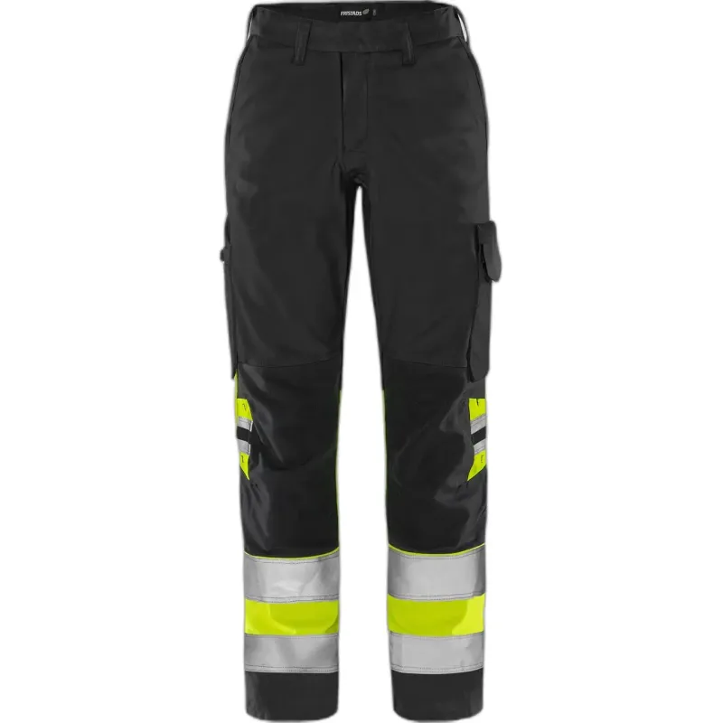 Fristads Berufshose hochsichtbar Klasse 1 für Frauen Fristads Green 2652 GPLU, Gelb, – Produktbild 1 von 2