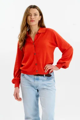 KOMODO KOMODO Damen vegan Strickjacke Nani Rot – Produktbild 1 von 1