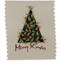 El Puente El Puente Grußkarte "Merry Xmas" | Fair Trade & Handmade aus Vietnam – Produktbild 1 von 1